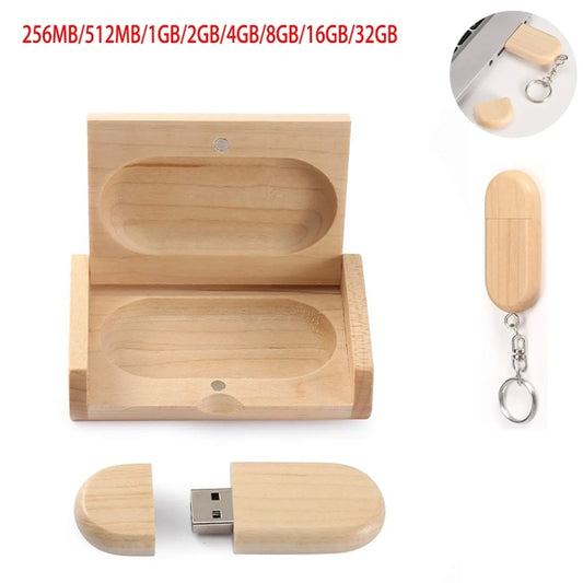 256Mb Wooden Usb 2.0 Flash Drive Data Storage