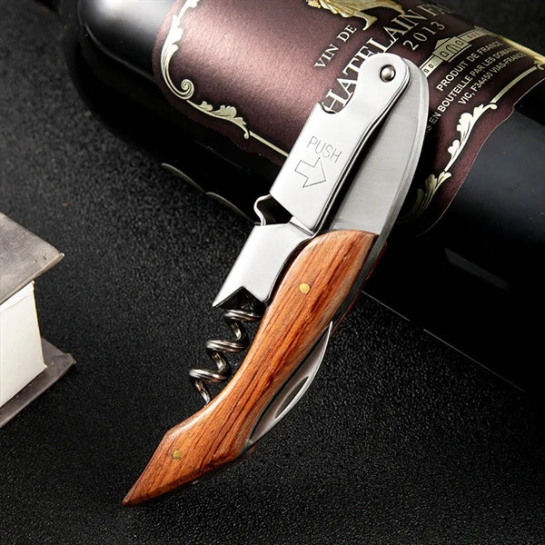 3-In-1 Stainless Steel Double Hinged Wine Key