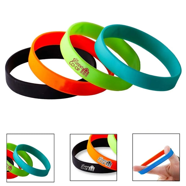 Rubber Silicone Bracelets Solid Color