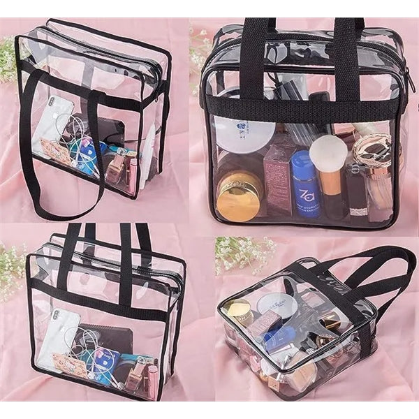 Clear Stadium Tote Zipper Bag