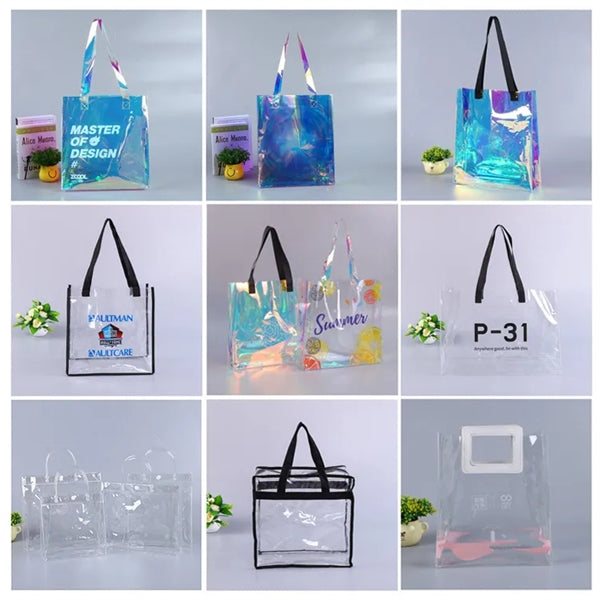 Clear Stadium Tote Zipper Bag