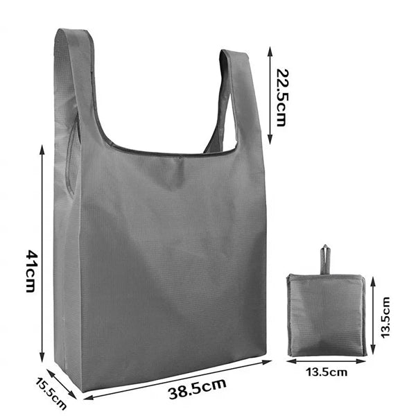 Full Color Foldable Grocery Totes with Carry Pouch