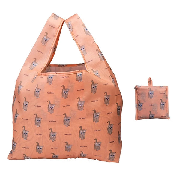 Full Color Foldable Grocery Totes with Carry Pouch