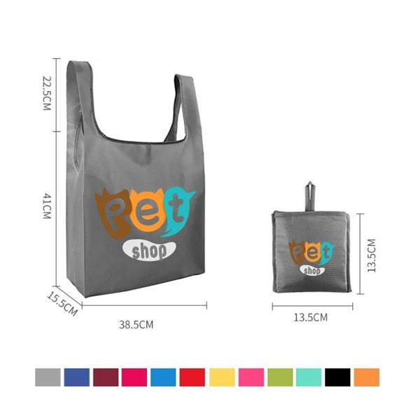 Full Color Foldable Grocery Totes with Carry Pouch