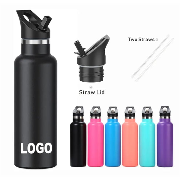 20 Oz. Vacuum Insulated Water Bottle w/Straw Lid