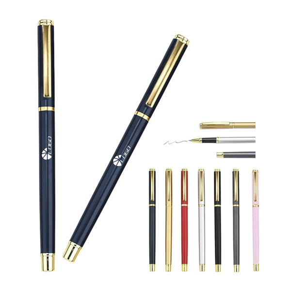 0.5mm Black Ink Gel Pen With Metal Clip