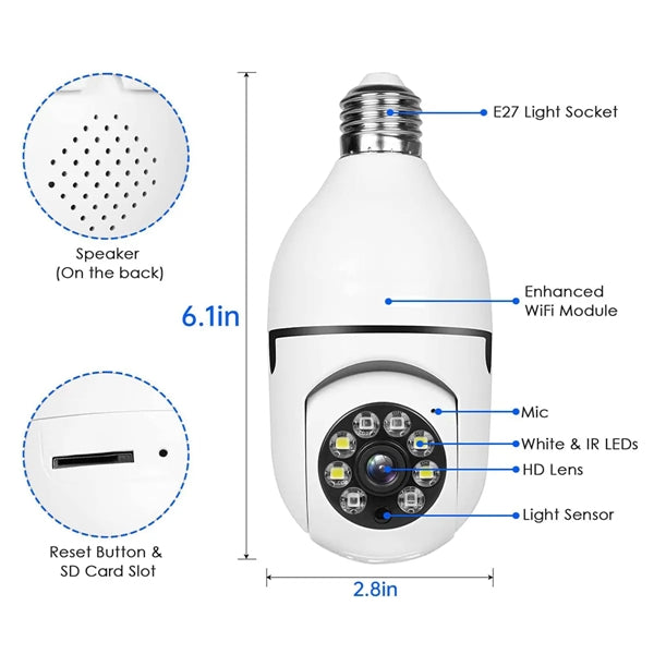 360 Degree Bulb Security Cameras