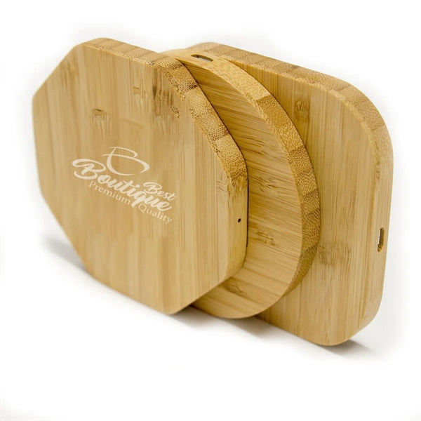 Bamboo Wood Cell Phone Fast Wireless Charger