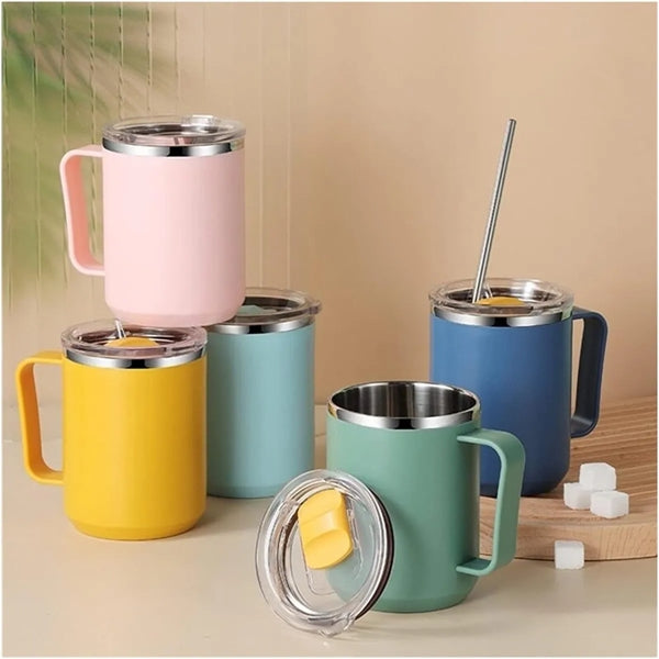 Stainless Steel Vacuum Insulated Coffee Mug With Handle