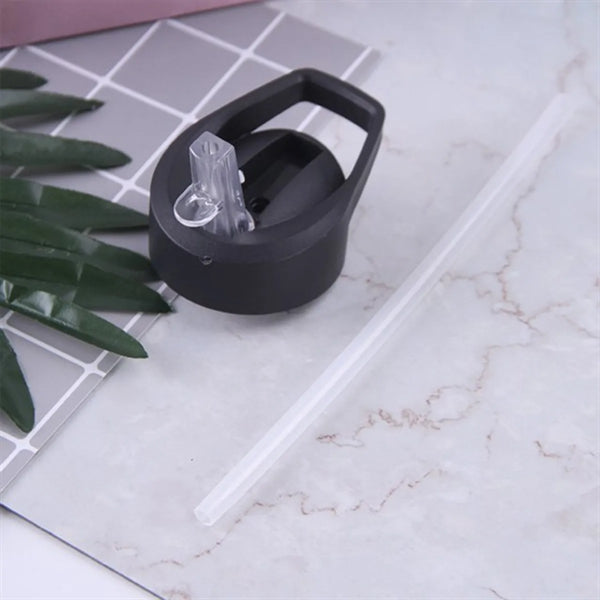 Sport Portable Translucent Water Bottle With Flip Straw