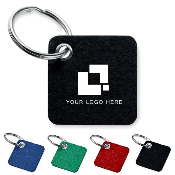 Square RPET Felt Keyring