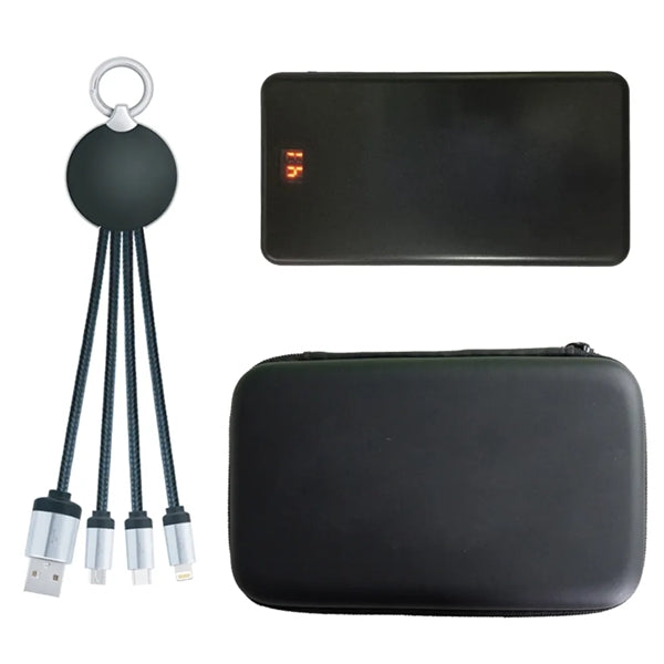 Light-Up Your Logo Power Bank & 3 in 1 Charging Cable