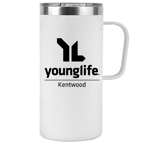 20 oz. Stainless Steel Vacuum Travel Mug With Handle