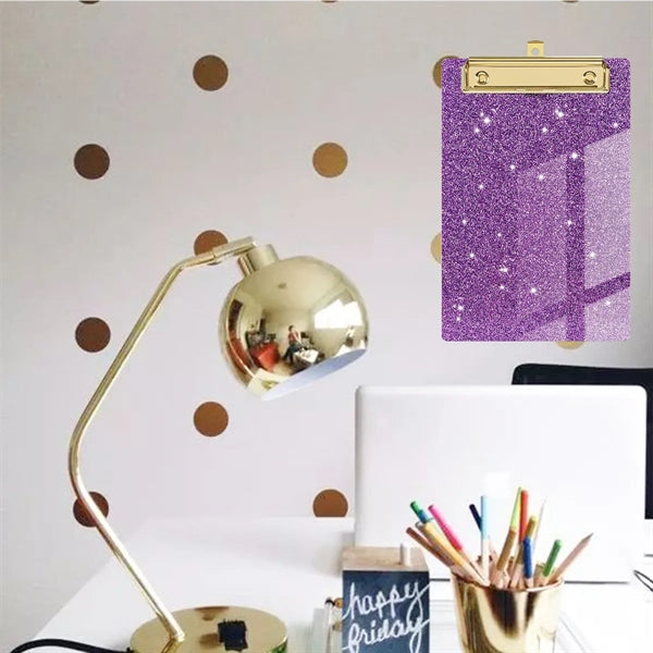 Glitter Acrylic Office File Clipboard