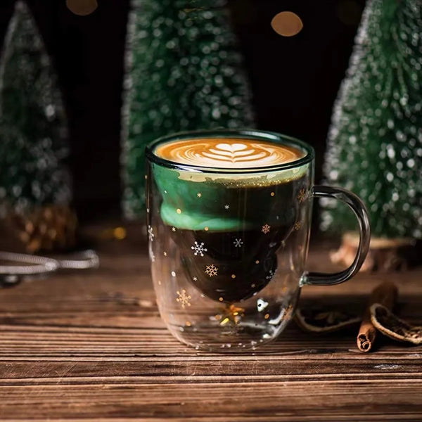 10Oz Christmas Double Wall Glass