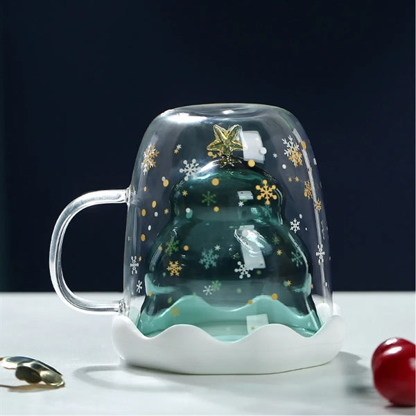 10Oz Christmas Double Wall Glass