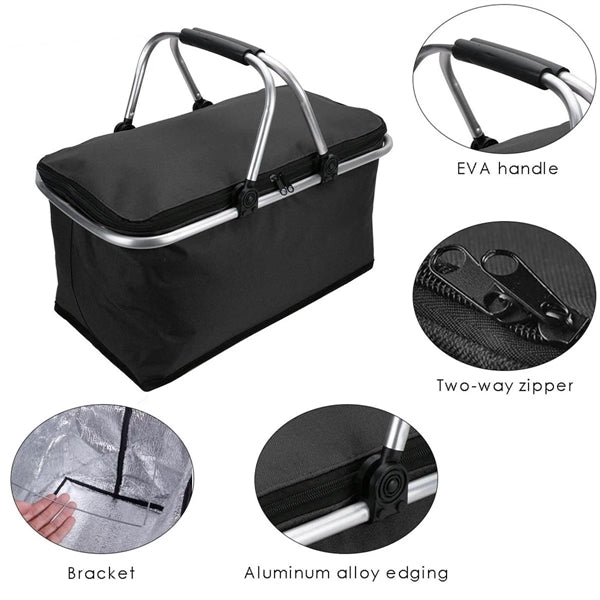 Foldable Picnic Cooler Basket