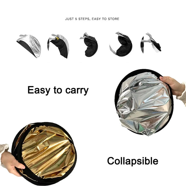 Light Reflector Diffuser 2 in 1 Collapsible Multi Disc