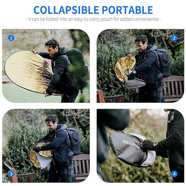 Light Reflector Diffuser 2 in 1 Collapsible Multi Disc