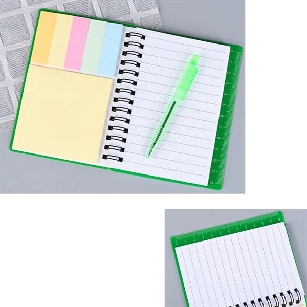 Spiral Memo Pocket Notepad with Pen and Sticky Notes
