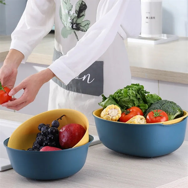 Drain water to wash vegetable