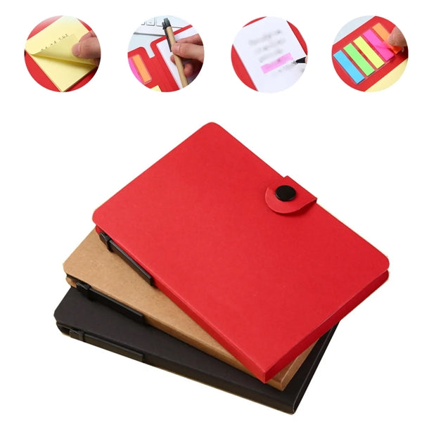 Button Notebook With Pen