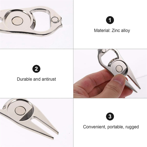 Golf Divot Fixer With Opener