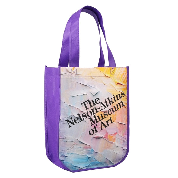 Sublimated Curved Bottom Tote - 12"H x 9 1/2"W x 4 1/2"D