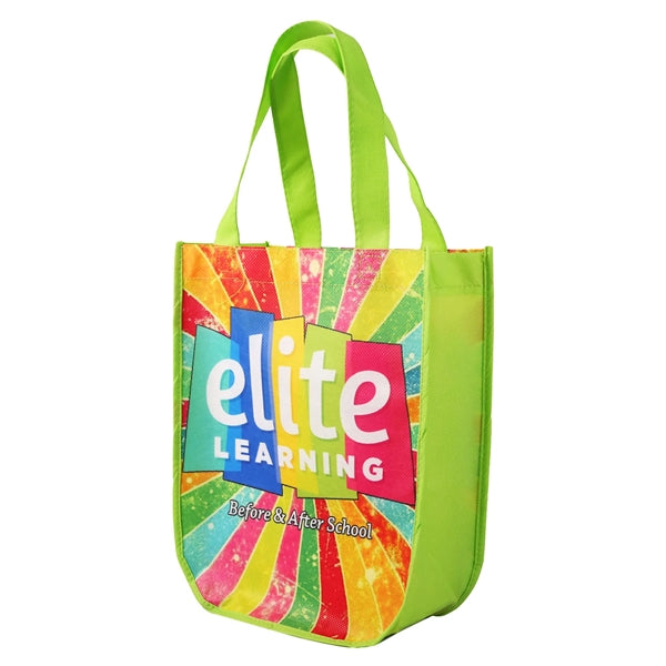 Sublimated Curved Bottom Tote - 12"H x 9 1/2"W x 4 1/2"D