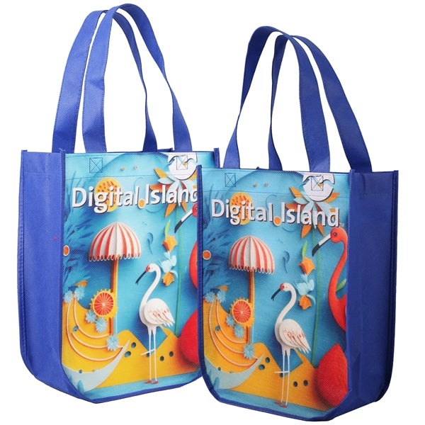 Sublimated Curved Bottom Tote - Front and Back