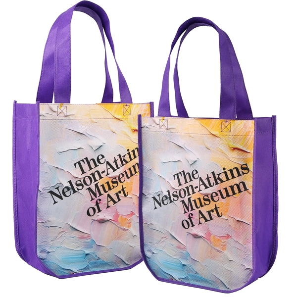 Sublimated Curved Bottom Tote - Front and Back