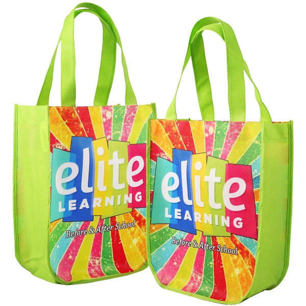 Sublimated Curved Bottom Tote - Front and Back