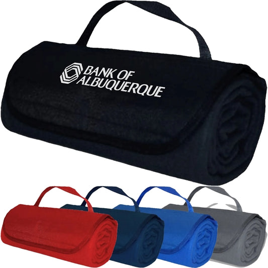 Embroidered Fleece Roll-Up Blanket