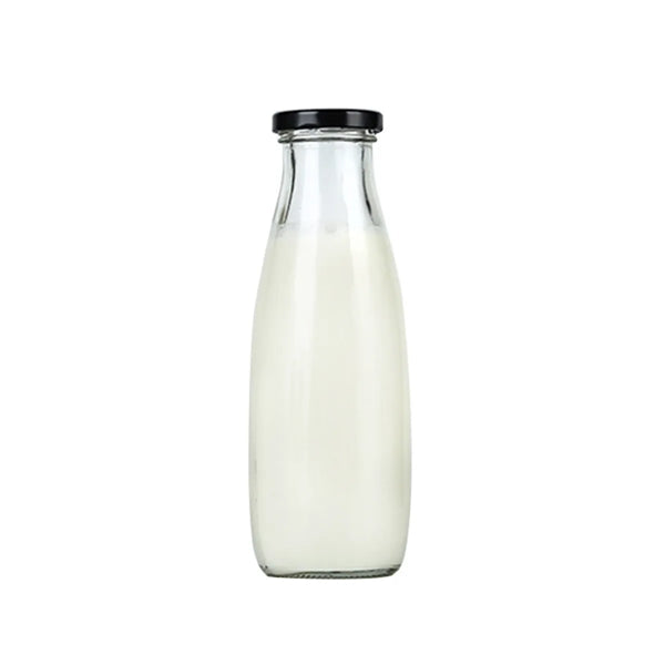 33oz Clear Glass Milk Bottles With Lids