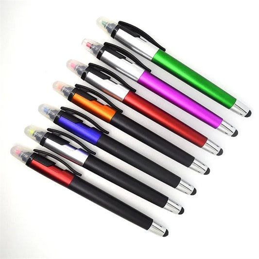 Multifunctional Stylus Ballpoint Pen with Highlighter