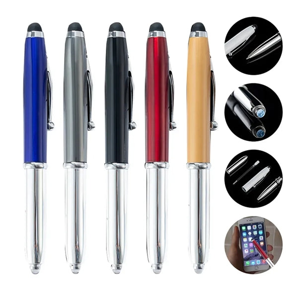 Multifunctional LED Ballpoint Pen With Stylus