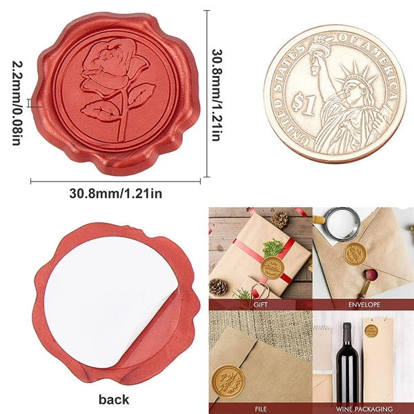 1" Diameter Wax Seal with Adhesive Back