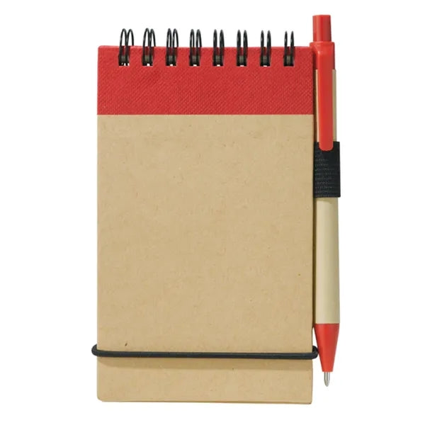 Recycled Spiral Jotter with Pen - 4X5