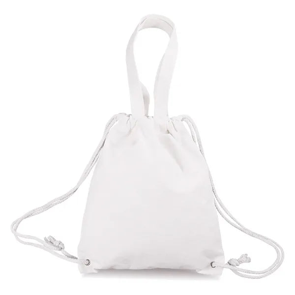 8oz. Recycled Cotton Drawstring Bag With Handle