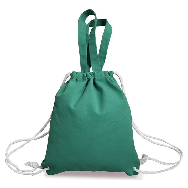 8oz. Recycled Cotton Drawstring Bag With Handle