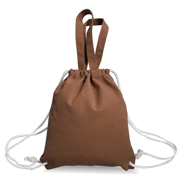 8oz. Recycled Cotton Drawstring Bag With Handle