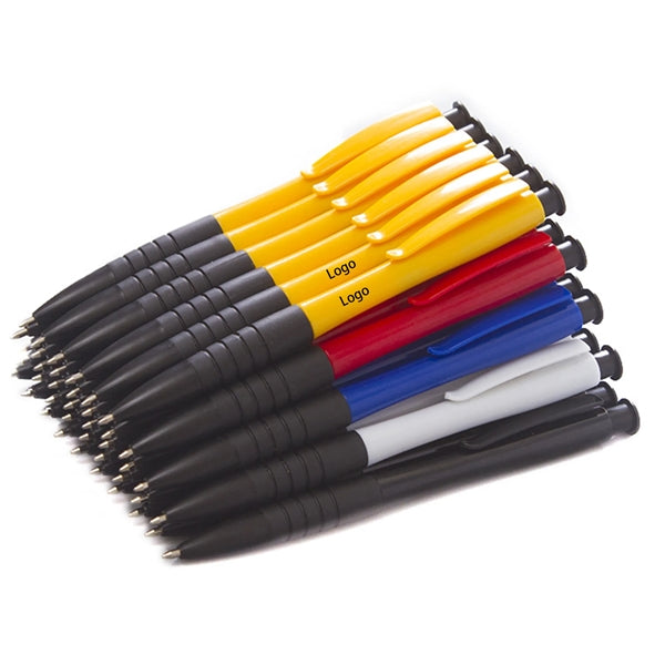 0.7mm Blue-Black Stripe Press Telescopic Ballpoint Pen