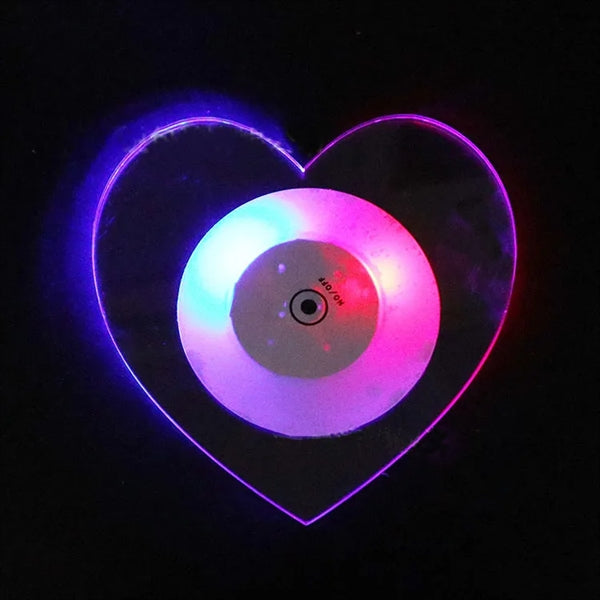 Acrylic Led Luminous Round Clear Cup Mat Drink Coaster