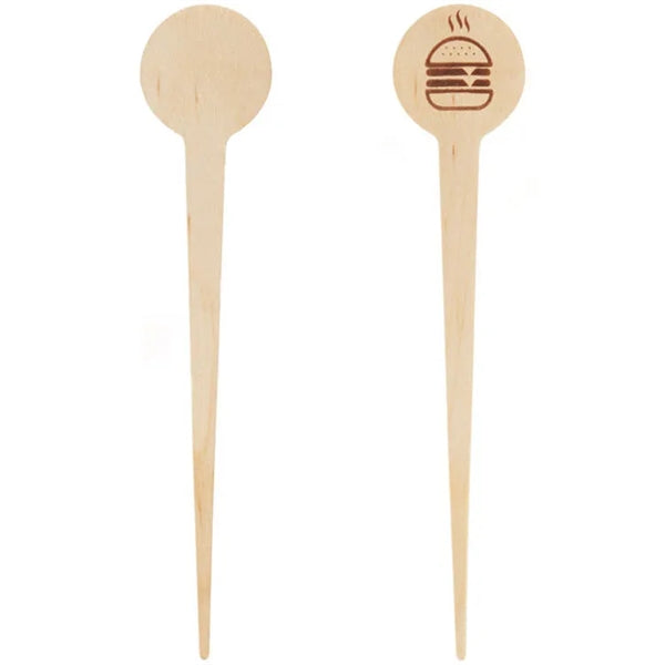 Round Top Wood Drink Stirrer Food Pick Stir Stick
