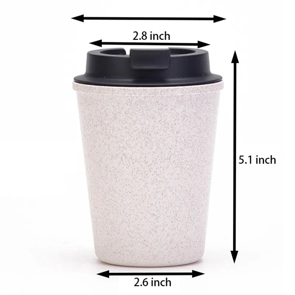12oz Organic Eco Friendly Wheat Straw Tumbler Coffee Mug