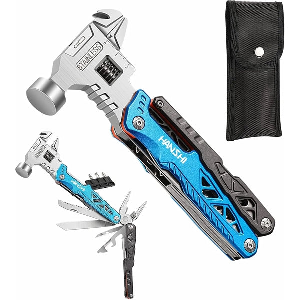 18 in 1 Pocket Upgraded Adjustable Wrench Multitool Hammer