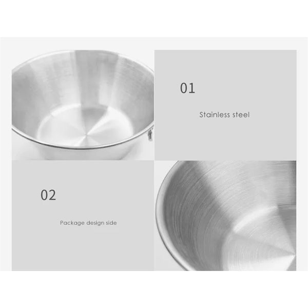 300ML Stainless Steel Camping Bowl with Foldable Handle