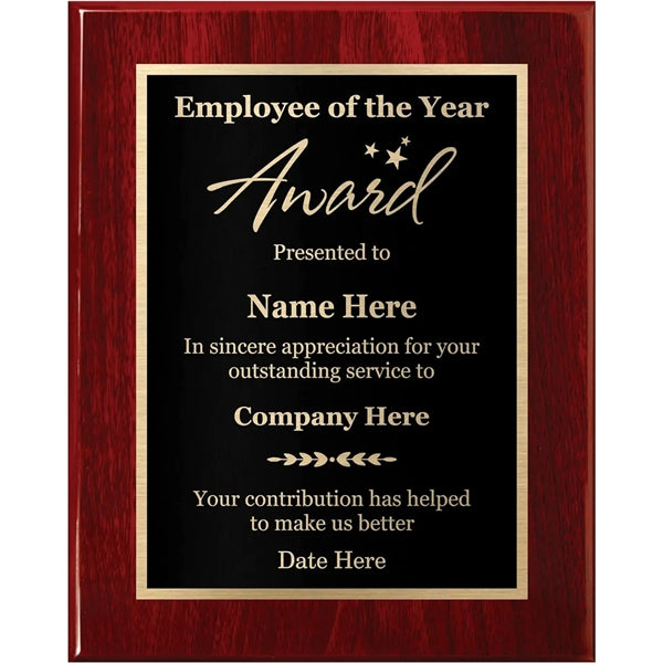 12 x 16" Walnut Certificate Wood Honor Plaque Award