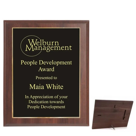 12 x 16" Walnut Certificate Wood Honor Plaque Award