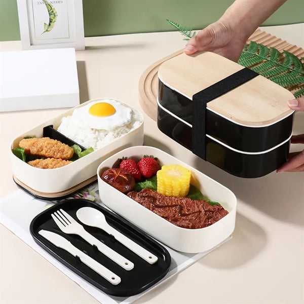 Lightweight Leak Proof 2-Tier Bento Box Lunch Container